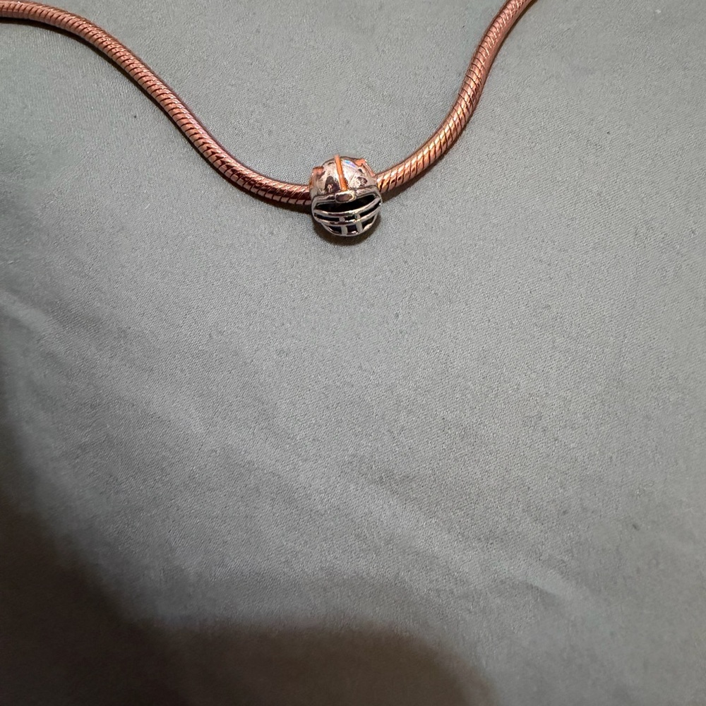 Silver and Orange University Of Tennessee UT Football Helmet Charm - Picture 4 of 5